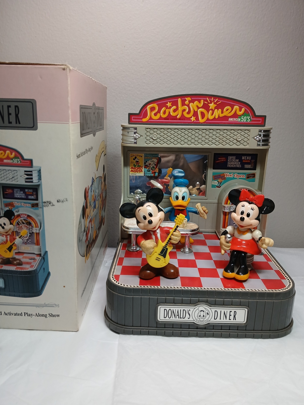 Disney Rockin' Diner Playset with Mickey, Minnie & Donald Vintage Includes Box